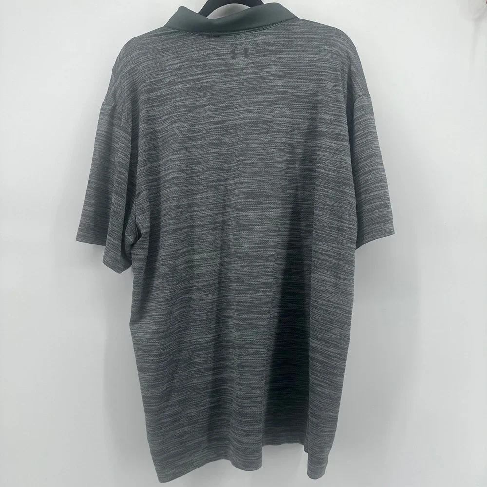 Under Armour Performance Polo Mens XXL 2XL Gray Heathered Short Sleeve Shirt - Picture 3 of 8